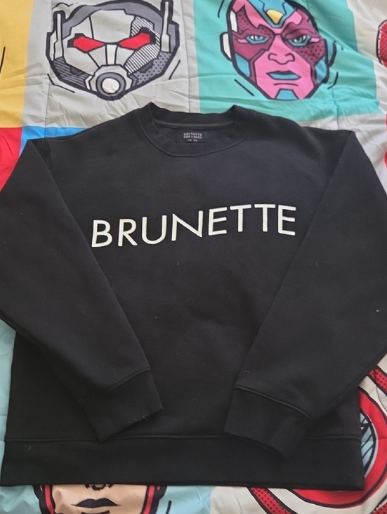 Brunette The Label Sweaters - Brunette The Label Black Logo Crewneck Sweatshirt